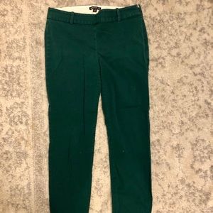 j.crew Winnie pants green size 4